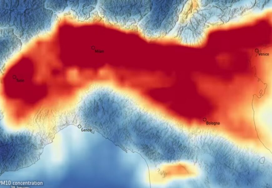 Limite di PM10 raggiunto anche oggi in molti capoluoghi di provincia dell'Emilia Romagna, concentrazione di polveri sottili a Parma di 104 microgrammi