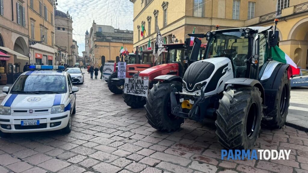 Protesta dei trattori a Parma