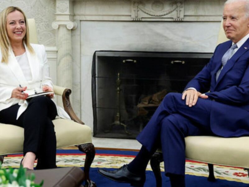 Incontro fra Joe Biden e Giorgia Meloni, si discute della presidenza italiana al G7