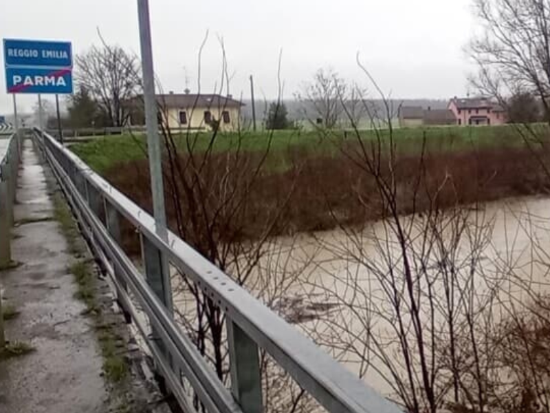 Torrenti Enza e Parma preoccupanti, allerta arancione anche oggi 1° marzo